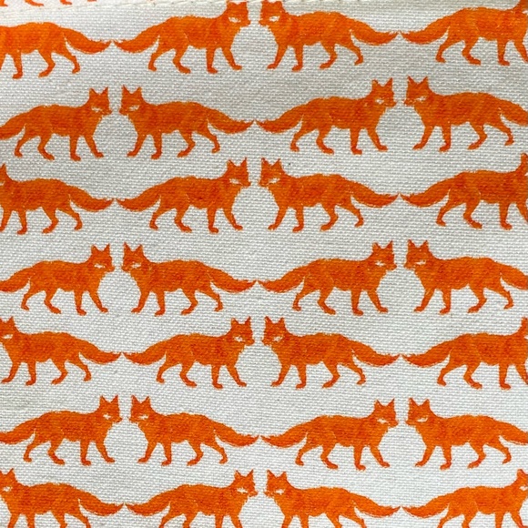 Handmade Pouch Fox Silkscreened and Sewn in the USA www.shoplittlespoons.com - Picture 1 of 5